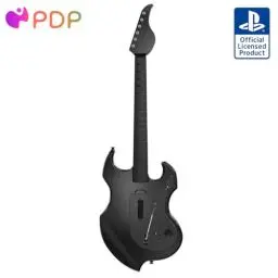 Produktbild: PDP RIFFMASTER Wireless Guitar Controller for PlayStation 5 and PlayStation 4, PS5/PS4, Rock Band 4, Audio Jack, Rechargeable Battery, Officially Licensed by Sony - Black