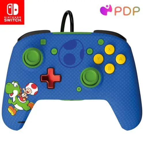 Produktbild: PDP Switch Rematch verkabelt controller TOAD & YOSHI Offiziell Lizenziert durch Nintendo - Customizable buttons, sticks, triggers, and paddles - Ergonomic Controllers