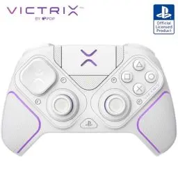 Produktbild: PDP Victrix Pro BFG drahtlos Gaming Controller for Playstation 5 / PS5, PS4, PC, Modular Gamepad, Remappable Buttons, Customizable Triggers/Paddles/D-Pad, PC App White
