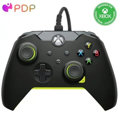 Produktbild: PDP verkabelt Controller Electric Schwarz für Xbox Series X|S, Gamepad, verkabelt Video Game Controller, Gaming Controller, Xbox One, Offiziell Lizenziert - Xbox Series X