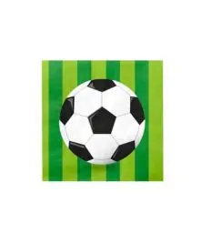 Produktbild: PD-Party: 16 Stück Fußball Servietten - Party Deko für Geburtstage und Parties - Perfekt für jeden Kindergeburtstag - Liebevolle Fußball Geburtstag Deko für Jungen - Fußball Geburtstag - 16x16 cm