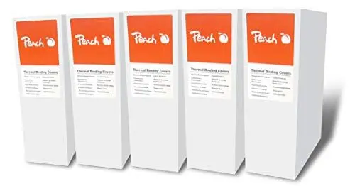 Produktbild: Peach Thermobindemappen - A4 - für 30 Blätter - 500 Stück - weiß - PBT406-03P