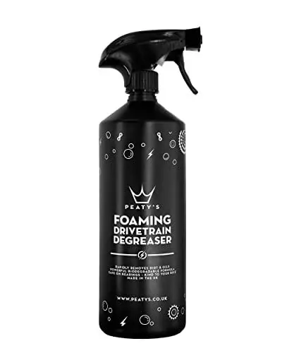 Produktbild: Peaty's Foaming Drivetrain Degreaser Fahrrad - Antriebsreiniger Fahrrad, Hochfest und biologisch abbaubar, Sicher auf wasserdichtem Fett, Drivetrain Cleaner für Kettenfett, Fahrrad Putzmittel, 1 L