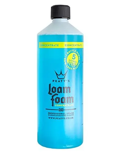 Produktbild: Peaty's LoamFoam Fahrradreiniger Konzentrat - Biologisch abbaubarer Fahrrad Reiniger, Fahrrad Reinigung in Profiqualität für alle Fahrradoberflächen, Ergibt bis zu 5 Liter, Fahrrad Putzmittel, 1 L