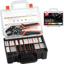 Produktbild: PEBA Premium Crimpzangen Set inkl. 20 Stile JST-XH und JST-SM 2,5mm Stecker - Profi Zange 0,05-0,5mm² für Dupont,JST(XH/SM/SYP/VH),Molex,IC-Stecker,AMP/TE, Crimpzange JST Stecker Set - Elektrowerkzeug