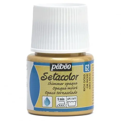 Produktbild: Pebeo Setacolour Fabric Paint Opaque 45ml SHImmER RICH GOLD