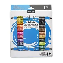Produktbild: Pebeo - Watercolour Studio - Hochwertiges Aquarellset für Profi- und Hobbykünstler - 24 Tuben, 12 ml, Orange
