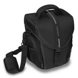 Produktbild: Pedea Kameratasche Essex für Spiegelreflexkamera DSLR SLR Fototasche für DLSM Systemkamera Objektive und Zubehör mit Regenschutzhülle, Gr. L grau