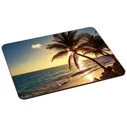 Produktbild: PEDEA Gaming und Office Mauspad - 220 x 180 mm - mit vernähten Rändern und rutschfester Unterseite, beach