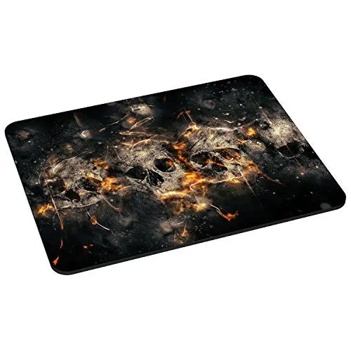 Produktbild: PEDEA Gaming und Office Mauspad - 220 x 180 mm - mit vernähten Rändern und rutschfester Unterseite, skulls
