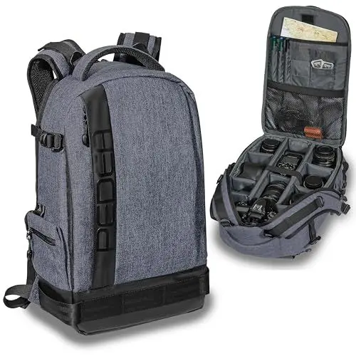 Produktbild: Pedea DSLR-Kamerarucksack Fashion Fotorucksack für Spiegelreflexkameras mit wasserdichtem Regenschutz und variabler Inneneinteilung (Rucksack, grau)
