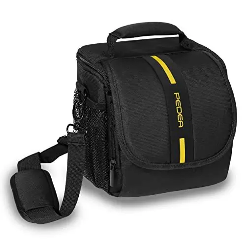 Produktbild: Pedea Kameratasche Essex für Spiegelreflexkamera DSLR SLR Fototasche für DLSM Systemkamera Objektive und Zubehör mit Regenschutzhülle, Gr. M blau
