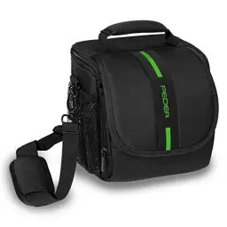 Produktbild: Pedea Kameratasche Essex für Spiegelreflexkamera DSLR SLR Fototasche für DLSM Systemkamera Objektive und Zubehör mit Regenschutzhülle, Gr. M grün