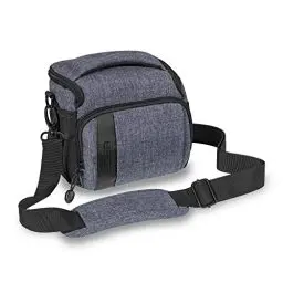 Produktbild: Pedea Kameratasche Fashion für Spiegelreflex DSLR SLR Spiegelreflexkamera Fototasche für DLSM Systemkamera mit Regenschutzhülle für Zubehör und Objektive, Gr. L grau