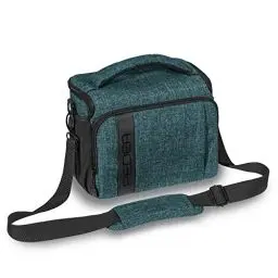 Produktbild: Pedea Kameratasche Fashion für Spiegelreflex DSLR SLR Spiegelreflexkamera Fototasche für DLSM Systemkamera mit Regenschutzhülle für Zubehör und Objektive, Gr. XL Petrol
