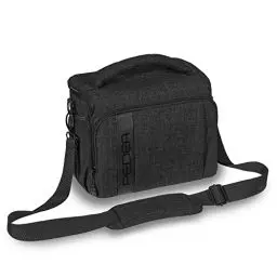 Produktbild: Pedea Kameratasche Fashion für Spiegelreflex DSLR SLR Spiegelreflexkamera Fototasche für DLSM Systemkamera mit Regenschutzhülle für Zubehör und Objektive, Gr. XL schwarz