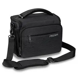 Produktbild: Pedea Kameratasche Noble für Spiegelreflex DSLR SLR Spiegelreflexkamera Fototasche für DLSM Systemkamera mit Regenschutzhülle für Zubehör und Objektive, Gr. XL anthrazit