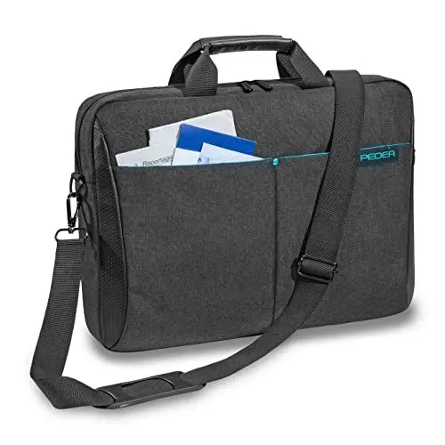 Produktbild: Pedea Laptoptasche *Lifestyle* Notebook-Tasche bis 17,3 Zoll (43,9 cm) Umhängetasche mit Schultergurt, Schwarz