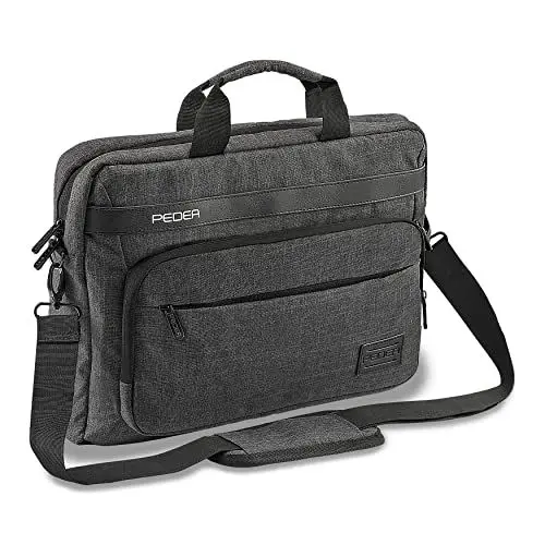Produktbild: Pedea Laptoptasche URBAN-NICE Notebook Umhängetasche mit Tablet Fach, grau 17,3 Zoll