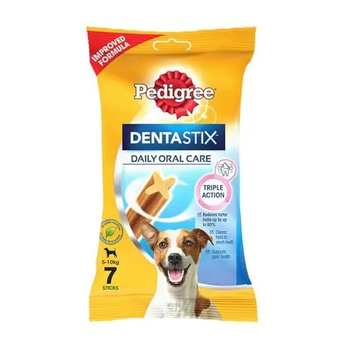 Produktbild: Pedigree DentaStix Snacks für junge und kleine Hunde (4-10kg), 10x7 Stück