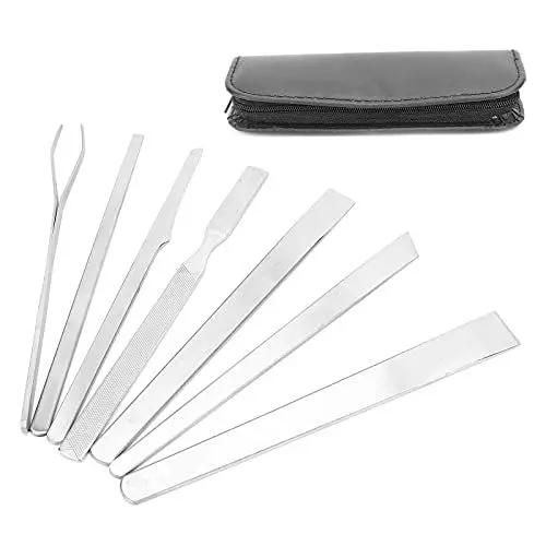 Produktbild: Pediküre-Messer-Set, 7er-Pack Messer für Eingewachsene Zehennägel Edelstahl Pediküre-Nagelknipser Professionelles Nagel-Pediküre-Messer-Werkzeug-Set Nagelpflege Pediküre-Messer Professionelles Z