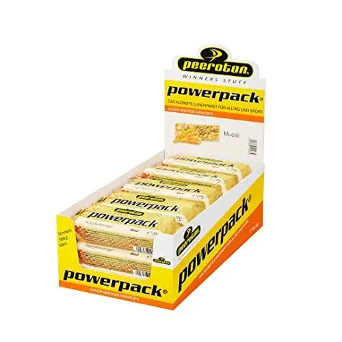 Produktbild: Peeroton Powerpack Riegel Müsli - Energieriegel ohne Zucker - Protein Snack Mahlzeitenersatz mit langanhaltender Energieverfügbarkeit - der Haferriegel, der sättigt und stärkt - 15 x 70 g