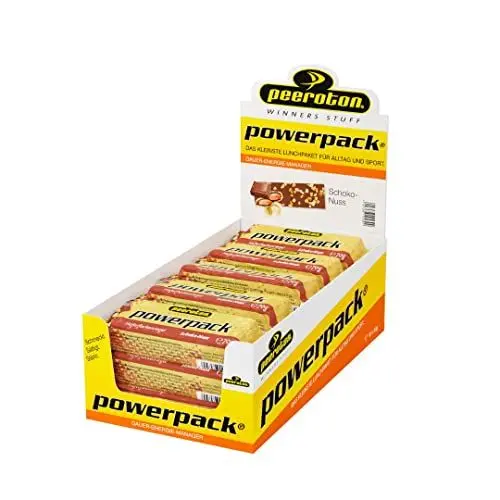 Produktbild: Peeroton Powerpack Riegel Schoko-Nuss - Energieriegel ohne Zucker - Protein Snack Mahlzeitenersatz mit langanhaltender Energieverfügbarkeit - der Haferriegel, der sättigt und stärkt - 15 x 70 g