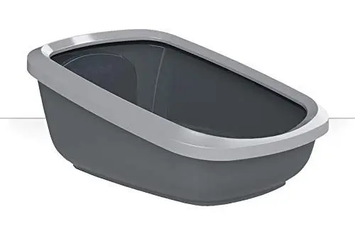 Produktbild: PeeWee Katzenklo EcoGranda grau offene Katzentoilette System doppelter Boden Trennsystem