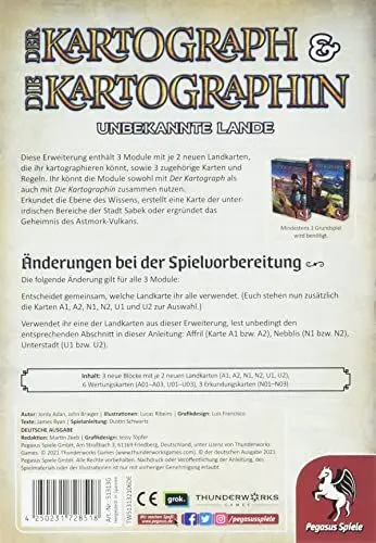 Produktbild: Pegasus Spiele 51313G - Der Kartograph: Unbekannte Lande (Erweiterung)