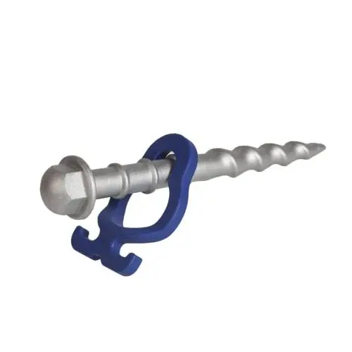 Produktbild: Peggy Peg – 4er Set Schlag-Schraubheringe aus rostfreiem Aluminium – Schlagheringe für Harte, steinige Böden – Zelthering ideal für Camping & Outdoor – Zeltbefestigung mit Höhenverstellung