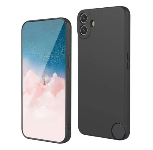 Produktbild: PEIYE Hülle für Nothing CMF Phone 1, Stoßfeste Handyhülle aus Weichem Silikon, mit Faserfutter, Schutzhülle für Optimalen Schutz, Cover Case, (Schwarz)