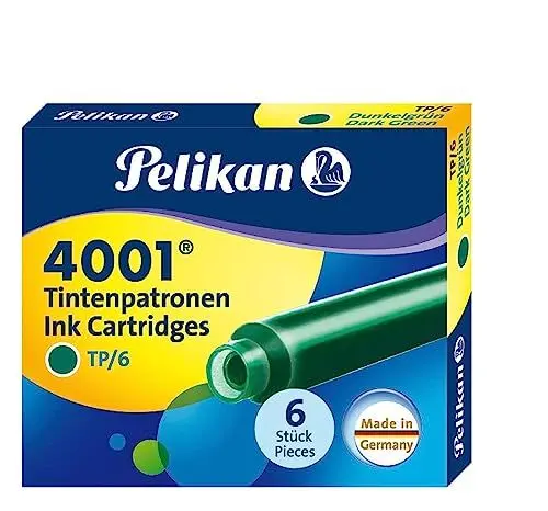 Produktbild: Pelikan Standard-Tintenpatronen 4001 Tinte Dunkelgrün, 6 Stück