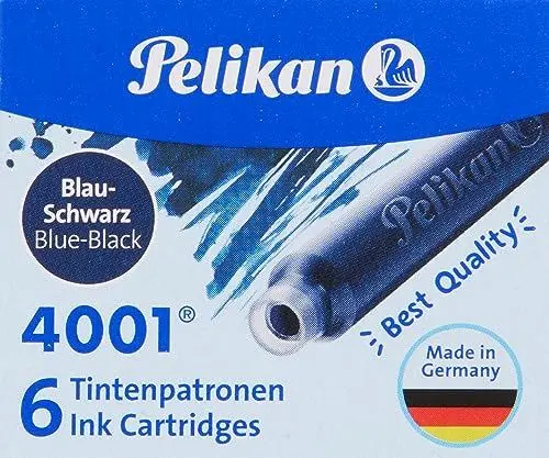 Produktbild: Pelikan Standard-Tintenpatronen 4001 Tinte Blau-Schwarz, 6 Stück