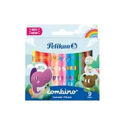 Produktbild: Pelikan 566603 814553 Fasermaler Combino super 411, 9 Stifte in Faltschachtel