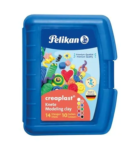 Produktbild: Pelikan Kinderknete creaplast 10 Farben im blauen Etui, 240 g, 606738