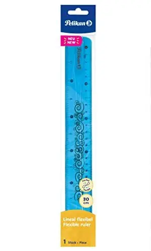 Produktbild: Pelikan 700900 flexibles Kunsttoff-Lineal, 30cm, farbig sortiert, keine Farbauswahl möglich, 1 Stück