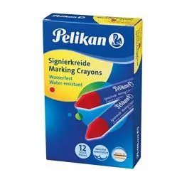 Produktbild: Pelikan 701029 - Signierkreide für rauhe Untergründe Schachtel mit 12 Stück, rot