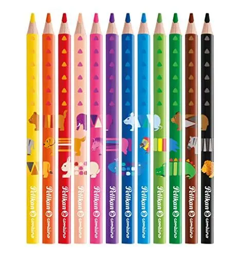 Produktbild: Pelikan 811194 Buntstifte Combino (dreieckig, dick) 12 Stück