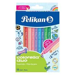 Produktbild: Pelikan 813846 Faserschreiber Colorella Duo C407, 12 Stifte in Faltschachtel