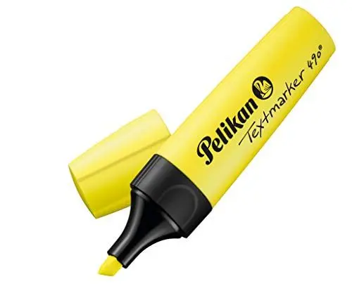 Produktbild: Pelikan Textmarker 490, 10 Stück in Faltschachtel 814089A gelb