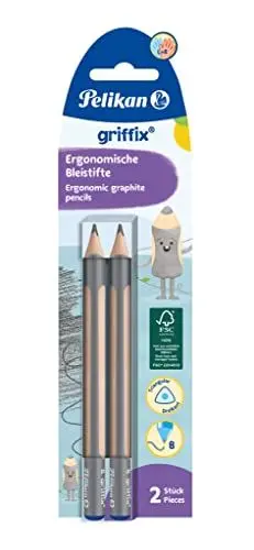 Produktbild: Pelikan griffix Dreikant-Bleistifte aus Holz, Minen-Stärke B, 2 Stück