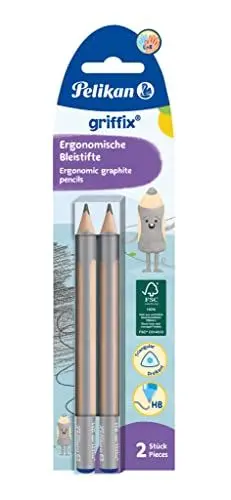 Produktbild: Pelikan griffix Dreikant-Bleistifte aus Holz, Minen-Stärke HB, 2 Stück