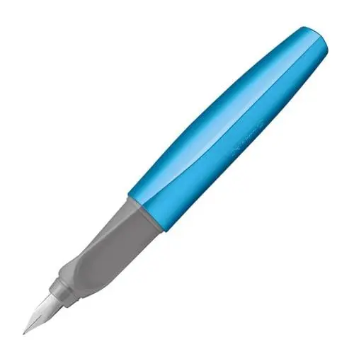 Produktbild: Pelikan Füller Twist,Pelikan Twist Füller für Rechts- und Linkshänder, Frosted Blue, Feder M, 1 Stück in Faltschachtel, 811255