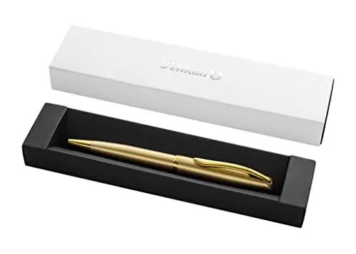 Produktbild: Pelikan Kugelschreiber Jazz Noble, Gold, für Rechtshänder und Linkshänder, eleganter Metall-Kugelschreiber, in Faltschachtel, 821643