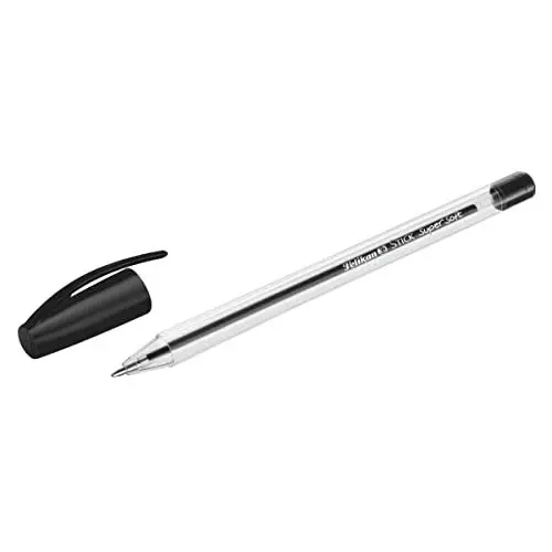Produktbild: Pelikan Kugelschreiber Stick K86s super soft, Schwarz, ergonomischer Kuli mit supersofter Tinte, 50 Stück, 601450