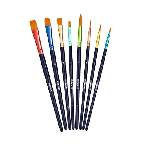 Produktbild: Pelikan Premium Schulpinsel-Set mit 4 Haar- und 4 Borsten-Pinseln, 8 Stück