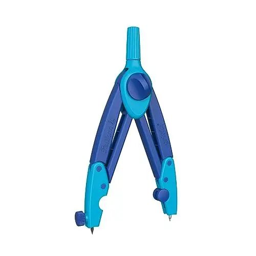 Produktbild: Pelikan Zirkel griffix, ideal für die Schule, ergonomische Form, inkl. Ersatzminen & Anspitzer, Blau