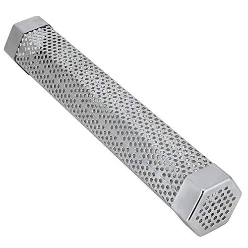 Produktbild: Pellet-Räucherrohr, Räucherrohr für Pelletgrill, Edelstahl-Holzrohr, Käse-Räucherrohr, Kalträucherrohr, BBQ-Räucherrohr für jeden Grill oder Räucherofen (Sechseckig)