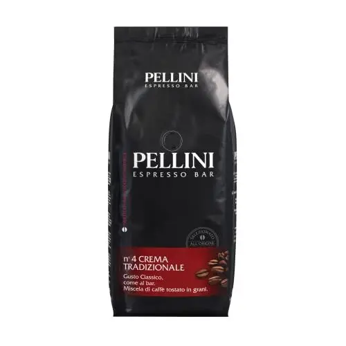 Produktbild: Pellini N.4 Tradizionale, Kaffeebohnen für Espresso 1kg, Arabica- und Robusta-Mischungen mit Klassischem Geschmack, Mittlere Röstung