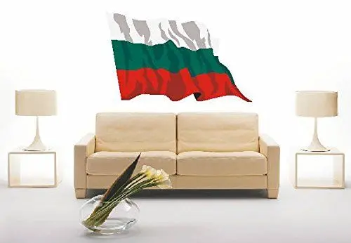 Produktbild: PEMA INDIGOS UG - Wandtattoo Wandsticker Wandaufkleber Aufkleber ls28 Bulgaria - Bulgarien 96 cm farbig bunt als Fahne